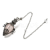 Natural Rose Quartz Dowsing Pendulum Big Pendants G-H293-01AS-09-2
