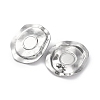 304 Stainless Steel Flat Round Stud Earrings EJEW-K295-19P-2