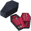 1Pc Coffin Shaped Velvet Jewelry Storage Boxes DARK-BBC0001-01-1