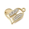 UV Plating Alloy Crystal Rhinestone Pendants RB-CBAD37D-29G-1