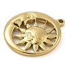 Ion Plating(IP) 304 Stainless Steel Pendants STAS-B075-10G-03-2