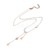 Ion Plating(IP) 304 Stainless Steel with Polymer Clay Rhinestone Necklaces NJEW-G081-09RG-2