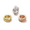 Criss Cross Rack Plating Brass Micro Pave Cubic Zirconia European Beads KK-C010-26-1