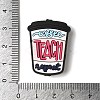 Coffee Teach Repeat Coffee Cup Shaped Teacher Silicone Focal Beads SIL-M006-06D-3
