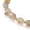 Natural Labradorite Round Beaded Stretch Bracelet BJEW-JB08197-06-4