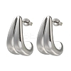 304 Stainless Steel Teardrop Stud Earrings for Wome EJEW-S237-04-1