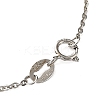 Rhodium Plated 925 Sterling Silver Cable Chains Necklace Makings STER-B001-03P-A-3