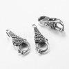 Tibetan Style Alloy Lobster Claw Clasps X-TIBE-T002-26AS-RS-1