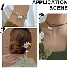 300Pcs 3 Styles Transparent & Opaque Acrylic Flower Bead Caps MACR-AR0001-25-6