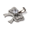 304 Stainless Steel Diamond Pendant STAS-U018-01P-1-2