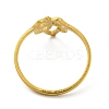 Ion Plating(IP) 201 Stainless Steel Hollow Out Leaf Finger Ring for Women RJEW-G278-31G-3