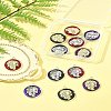 12Pcs 6 Colors Alloy Enamel Pendants FIND-FS0003-81-10
