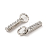 Brass Micro Pave Grade AAA Cubic Zirconia Charms LS-ZIRC-P067-11P-I-NR-3