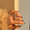 925 Sterling Silver Micro Pave Cubic Zirconia Finger Rings for Women RJEW-F180-05P-6