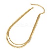 Alloy Disc Tassel Twisted Chain Double Layer Necklaces for Women FS-WG469BC-01-4