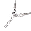 Non-Tarnish 304 Stainless Steel Bone Rope Chain Bracelet for Women BJEW-I311-01A-P-2