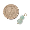 3Pcs 3 Styles Natural Green Aventurine & Moss Agate & Unakite Round Beaded Pendants PALLOY-JF04701-02-2