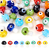 Craftdady 32Pcs 8 Colors Handmade Evil Eye Lampwork Beads LAMP-CD0001-20-8