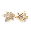 Brass Micro Pave Clear Cubic Zirconia Pendants KK-Q031-29G-2