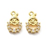 Brass Micro Pave Cubic Zirconia Pendants KK-U049-04G-06-1