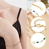 10Pcs 5 Colors 304 Stainless Steel Enamel Oval Link Chain Bracelet Makings AJEW-GO00045-5