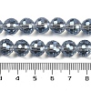 Transparent Electroplate Glass Beads Strands EGLA-N002-31-H06-4