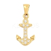 Ion Plating(IP) 304 Stainless Steel Micro Pave Cubic Zirconia Pendants STAS-D112-03G-03-1