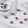 14Pcs Rainbow Color Alloy Pendants FIND-LP0002-78-1