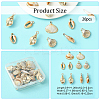 20Pcs 5 Styles Acrylic Imitation Shell Pendants OACR-YW0002-03-2