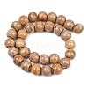 Handmade Fancy Antique Glazed Porcelain Ceramic Round Beads Strands X-PORC-L019-13mm-06-4