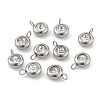 304 Stainless Steel Rhinestone Charms STAS-Z009-04-04P-2
