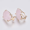 Faceted Glass Stud Earring Findings GLAA-F084-D10-1