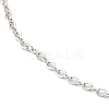 Non-Tarnish 304 Stainless Steel Cable Chain Necklace for Women NJEW-G104-03P-2