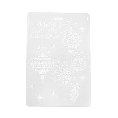 Creative Christmas Plastic Drawing Stencil DIY-L007-11-1