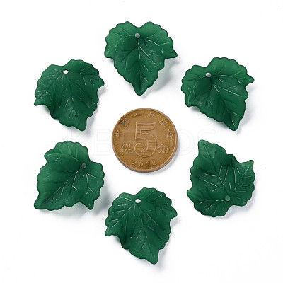 Autumn Theme Transparent Frosted Acrylic Pendants X-PAF002Y-29-1