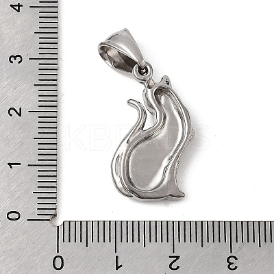 304 Stainless Steel Pendant Rhinestone Settings STAS-B167-14B-P-1