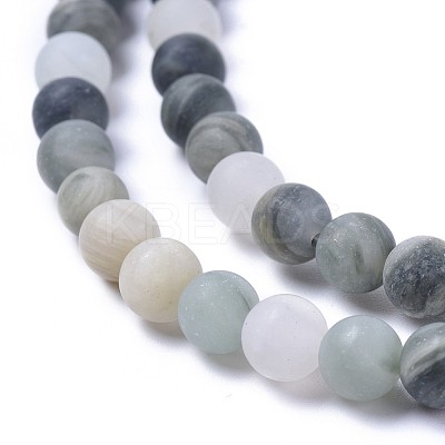 Natural Green Rutilated Quartz Beads Strands G-D809-17-8mm-1