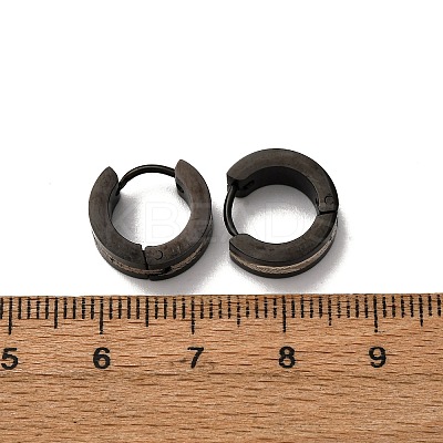 304 Stainless Steel Hoop Earrings EJEW-D331-07PB-1