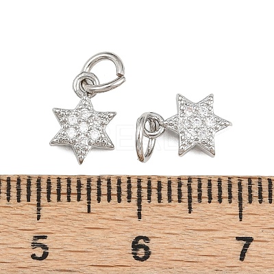 Brass Micro Pave Cubic Zirconia Pendants ZIRC-K070-41P-1