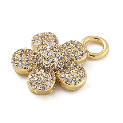 Rack Plating Brass Micro Pave Cubic Zirconia Pendants KK-A234-018G-1