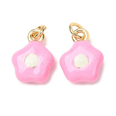 Brass Enamel Pendants KK-CJC21A4-01G-02-RS-1