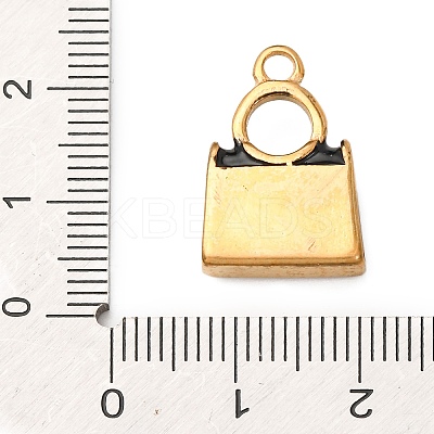 304 Stainless Steel Enamel Pendants STAS-B112-01G-08-1