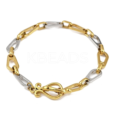 304 Stainless Steel Link Chain Bracelets for Women BJEW-C113-02GP-1
