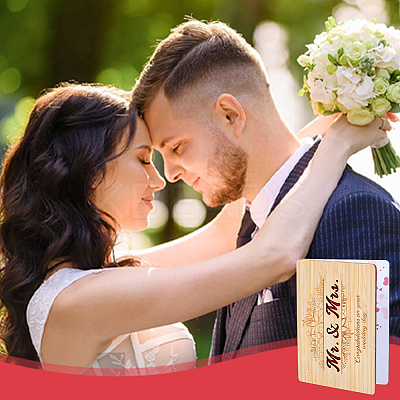 Wedding Bamboo Greeting Card AJEW-WH20060-11C-1