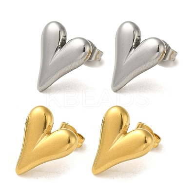 PVD Vacuum Plating 304 Stainless Steel Stud Earring EJEW-C099-04GP-1