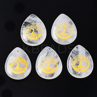 Natural Quartz Crystal Pendants G-T122-71N-1