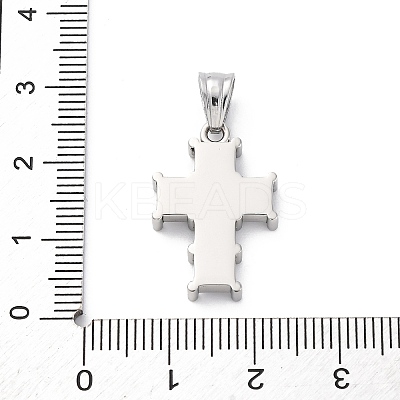 304 Stainless Steel Pendants STAS-L286-15P-1