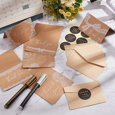 Thanksgiving Day Theme Kraft Paper Gift Card AJEW-WH0041-25-1