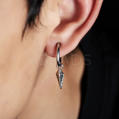 304 Stainless Steel Hoop Dangle Earrings for Men WGD23A3-01-1