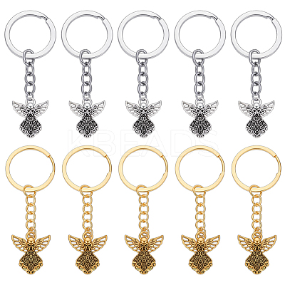 60Pcs 3 Color Alloy Keychain KEYC-PH01557-1